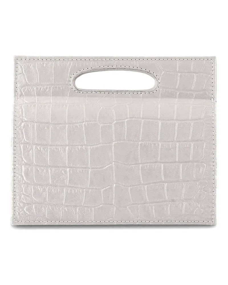Tyler Ellis mini Stella crocodile-effect tote bag - Weiß Weiß