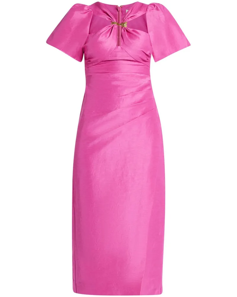 Aje. Presence Twisted Midikleid - Rosa Rosa