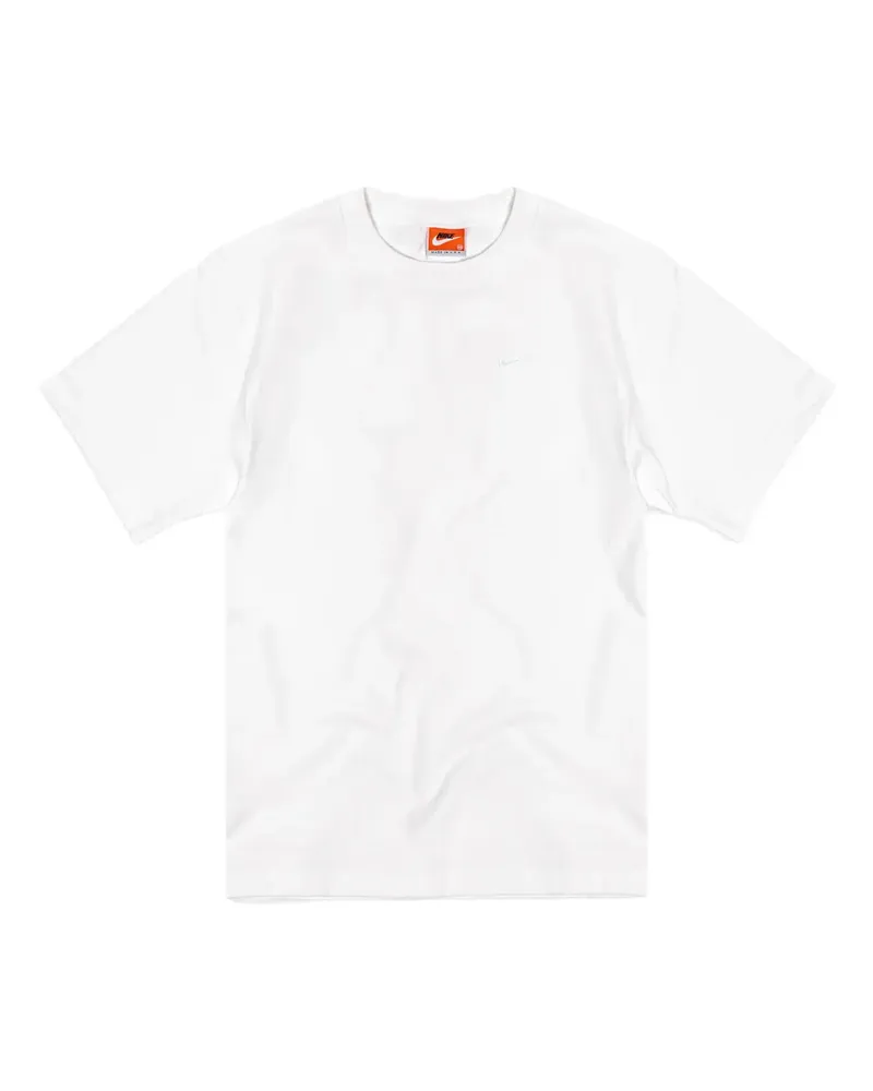 Nike T-Shirt mit Logo-Stickerei - Weiß Weiß