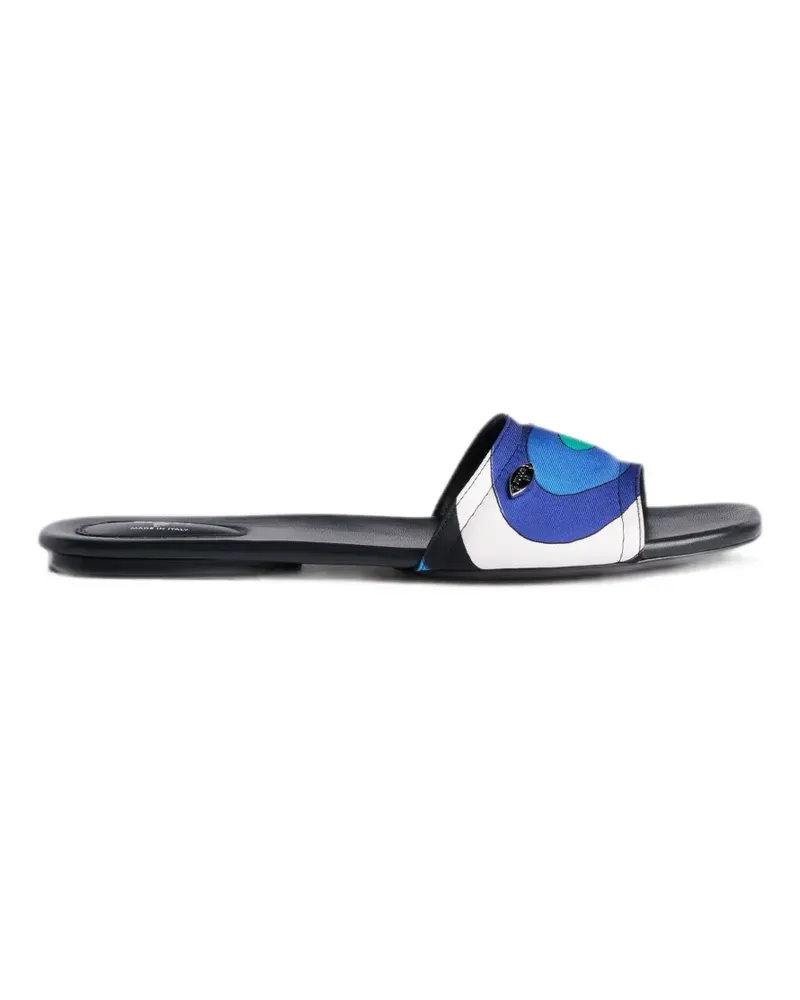 Emilio Pucci Iride-print slides - Blau Blau