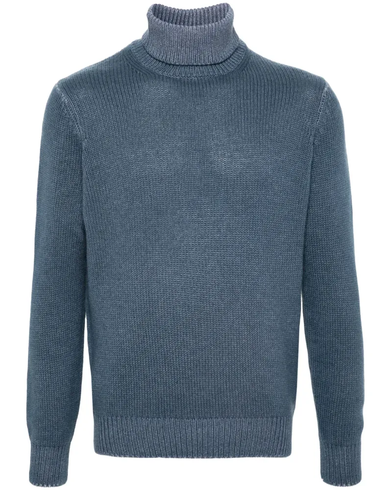 Dell'oglio Klassischer Rollkragenpullover - Blau Blau