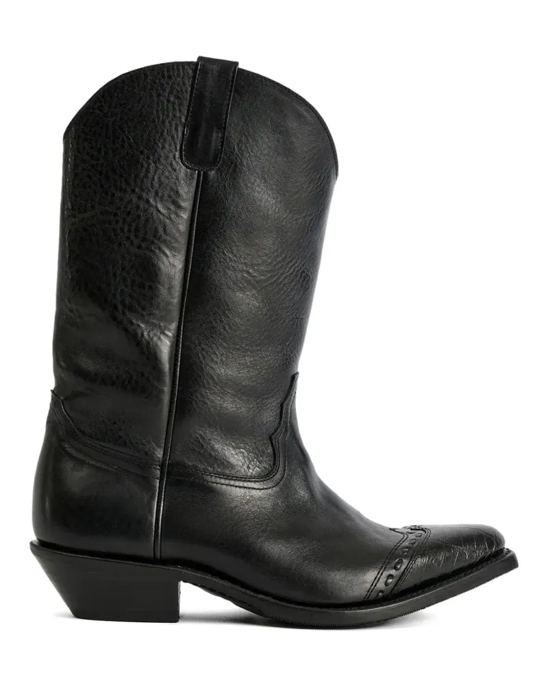 Our Legacy Consultant pointed-toe leather boots - Schwarz Schwarz