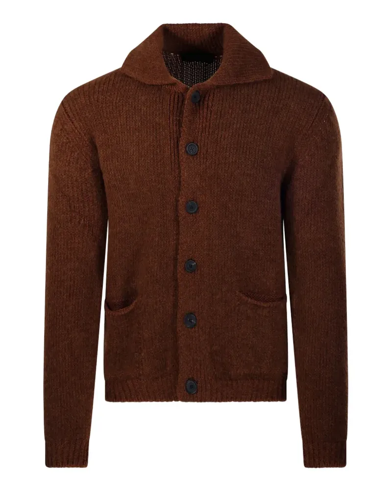 Fabrizio del Carlo Cardigan mit Schalkragen - Braun Braun
