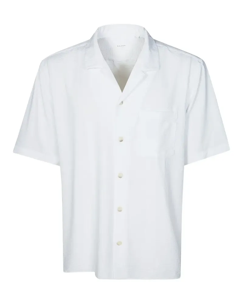 XACUS seersucker short-sleeve shirt - Weiß Weiß