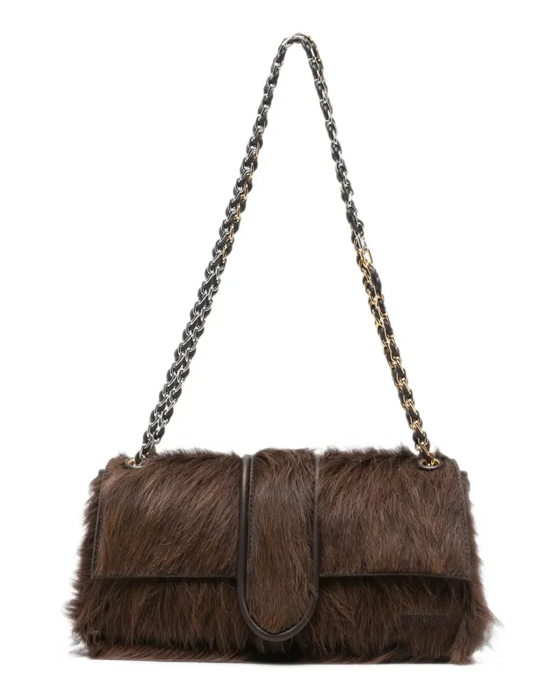 Jacquemus Le Bambino faux-fur shoulder bag - Braun Braun