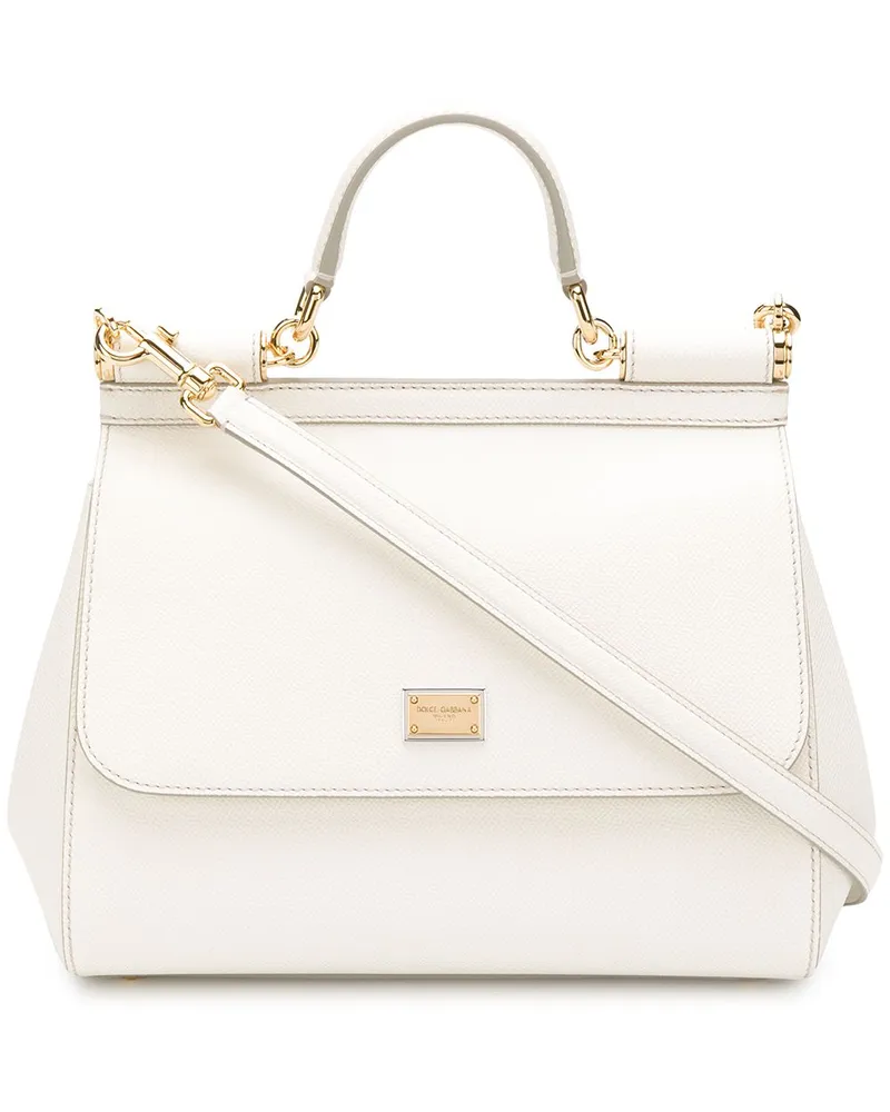 Dolce & Gabbana Große Sicily Handtasche - Weiß Weiß