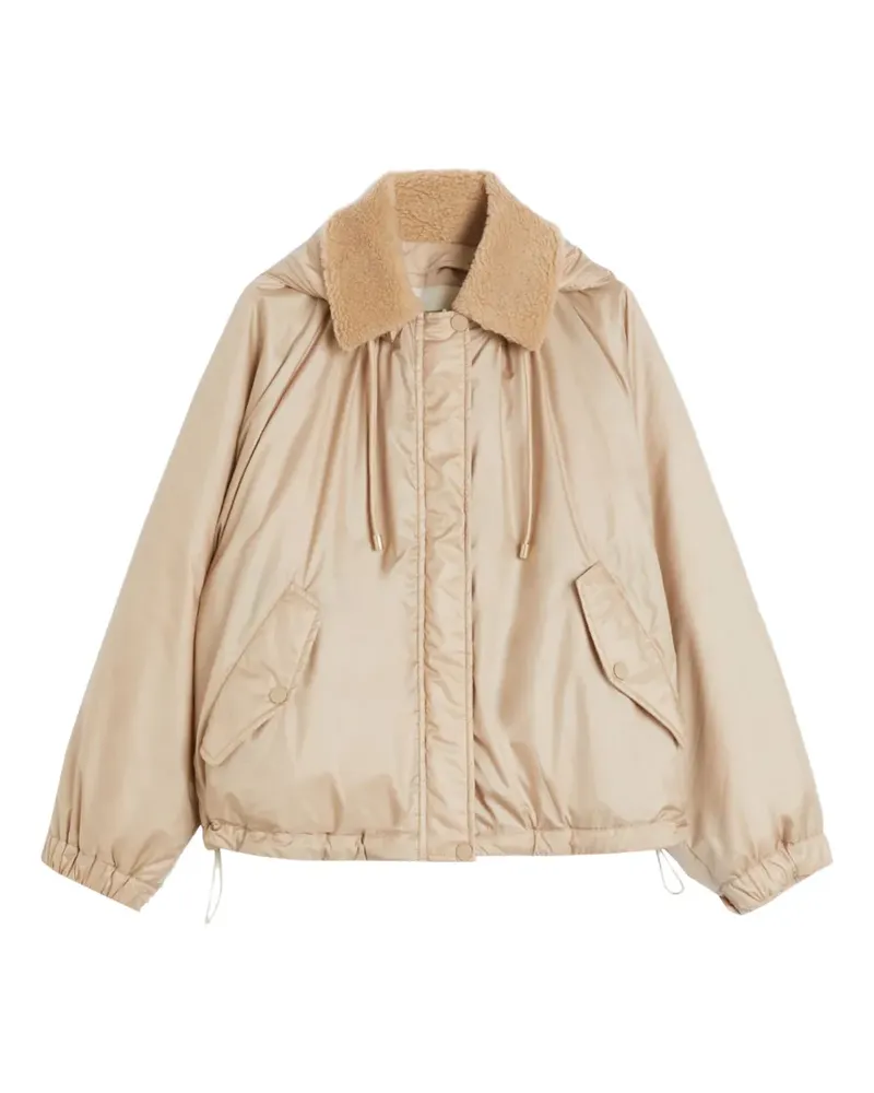 Max Mara Gesteppte Kapuzenjacke - Nude Nude