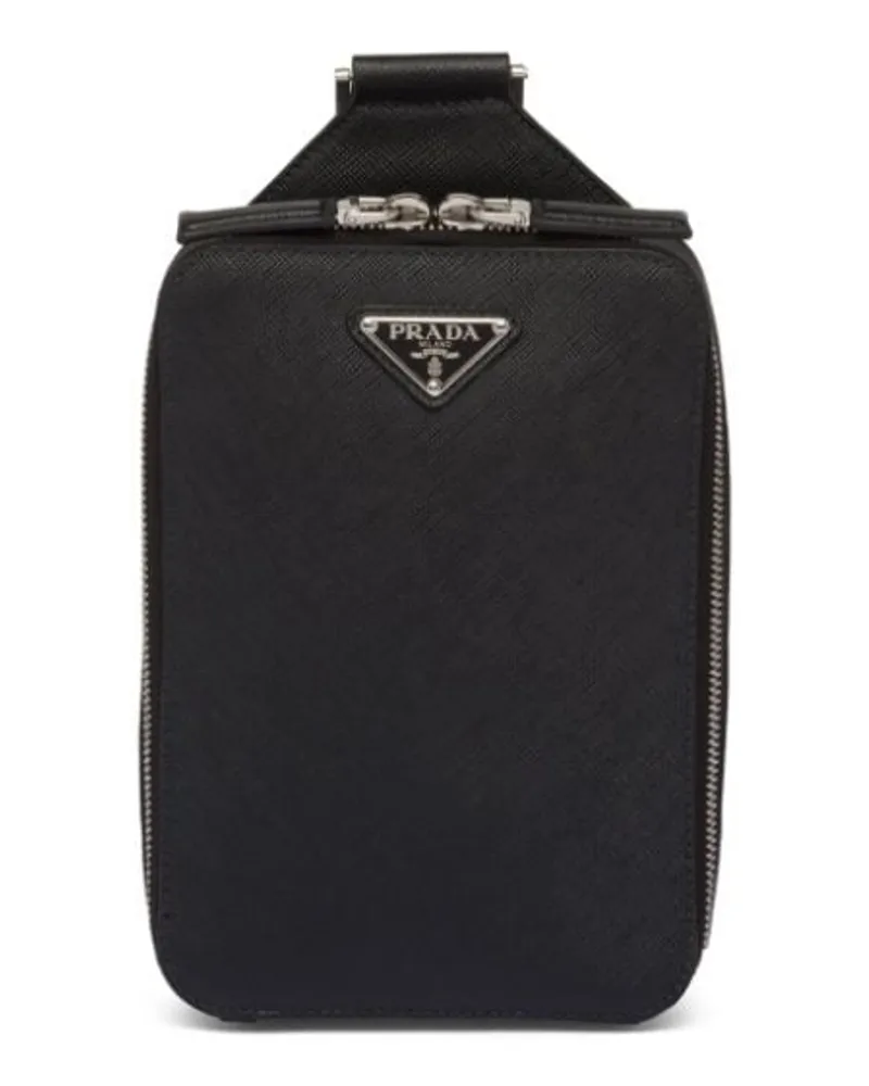 Prada Brique Schultertasche - Schwarz Schwarz