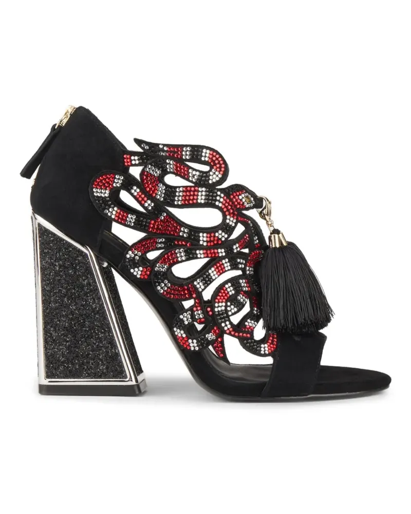 Kat Maconie Aya Saba snake-embellished tassel sandals - Schwarz Schwarz