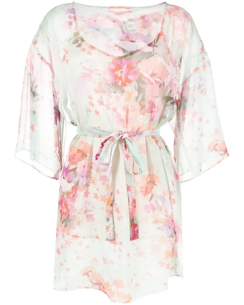 Twin-Set Kleid mit Blumen-Print - Grün Grün