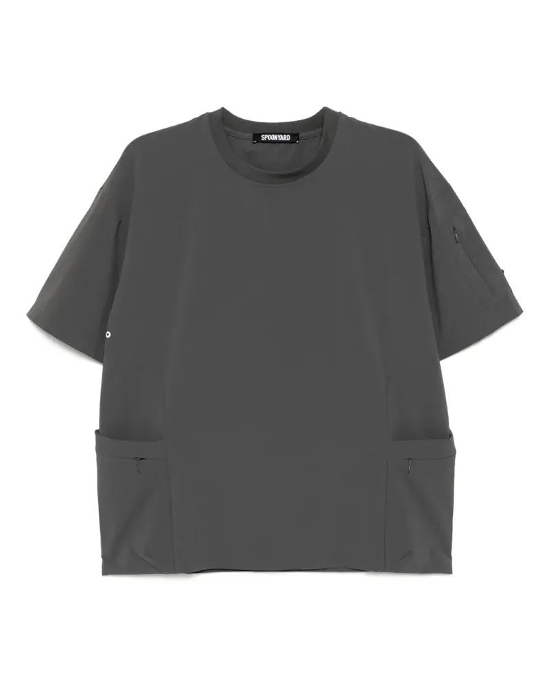 Spoonyard Packbares T-Shirt mit Reißverschlusstaschen - Grau Grau