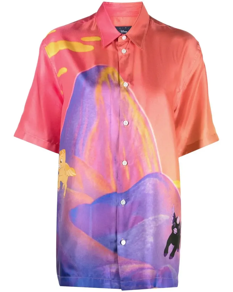 Stella McCartney Kurzärmeliges Hemd mit grafischem Print - Rosa Rosa