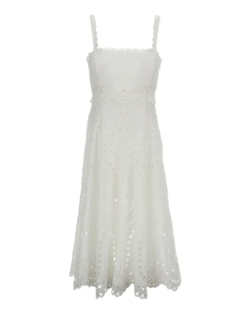 Charo Ruiz Glimmer broderie-anglaise midi dress - Weiß Weiß