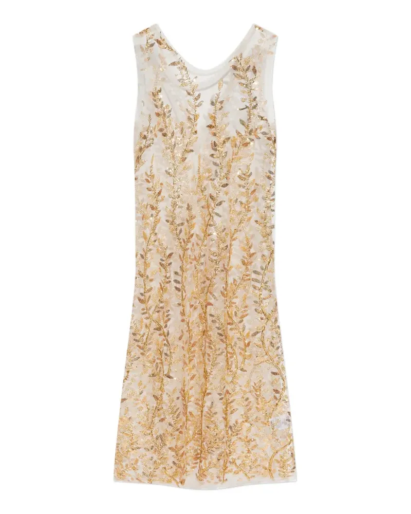 MUNTHE Barika embellished midi dress - Nude Nude