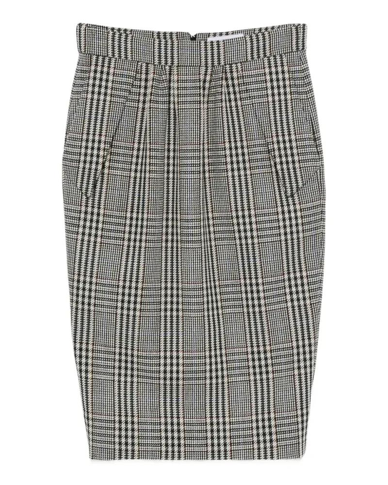 Stella McCartney Midirock aus Wolle mit Prince-of-Wales-Karo - Grau Grau