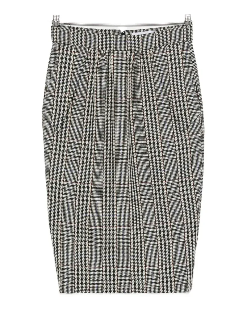Stella McCartney Prince of Wales check wool midi skirt - Grau Grau