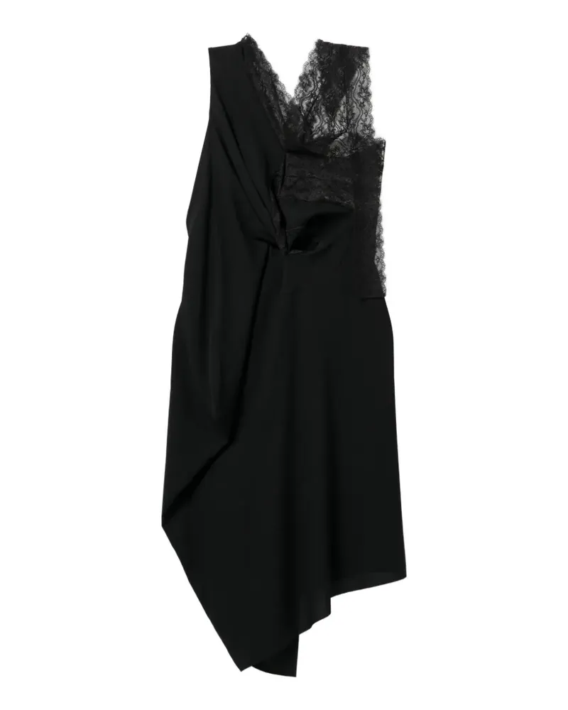 Junya Watanabe Asymmetrisches Midikleid - Schwarz Schwarz