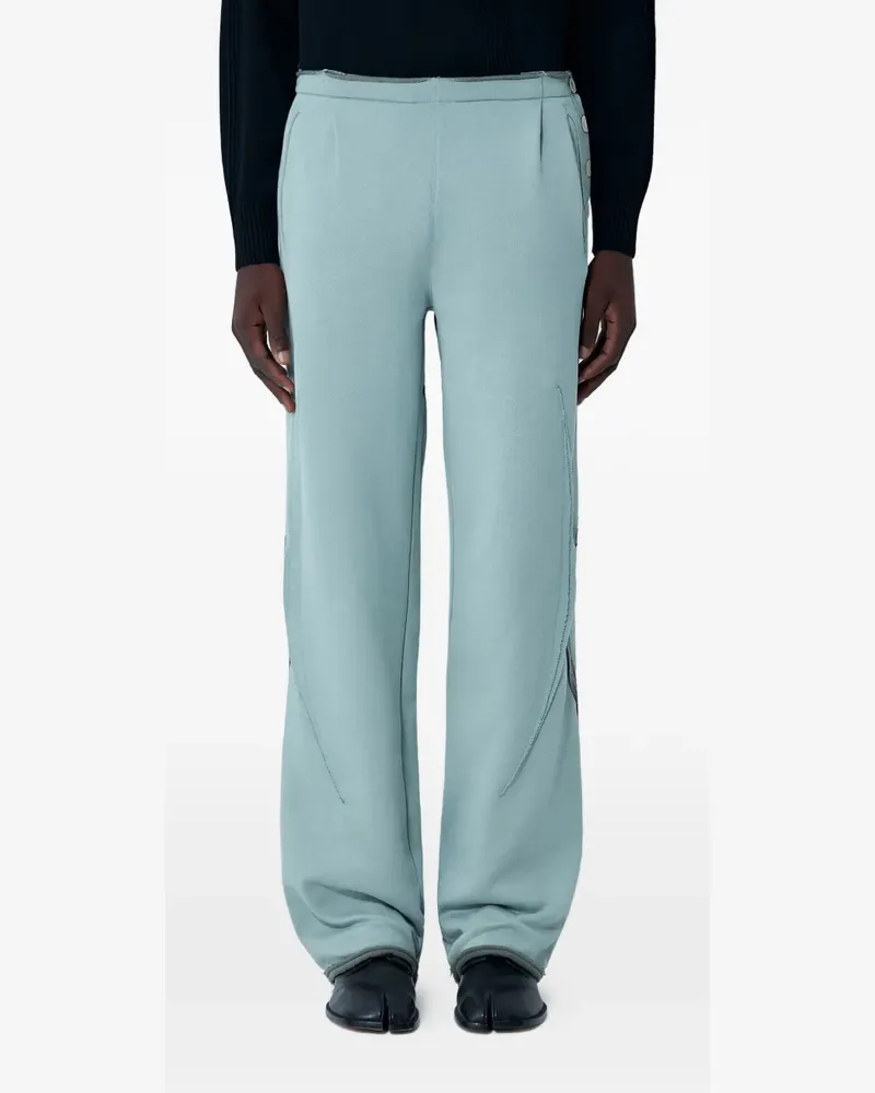 KIKO KOSTADINOV Vig K Dart panel fraying trousers - Blau Blau