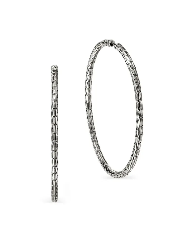 John Hardy JH Essential Flex Creolen aus Sterlingsilber Silber