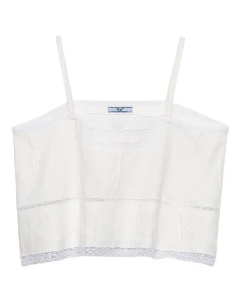 Prada linen top - Weiß Weiß