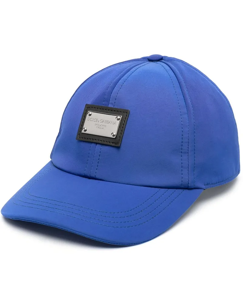 Dolce & Gabbana Baseballkappe mit Logo-Schild - Blau Blau