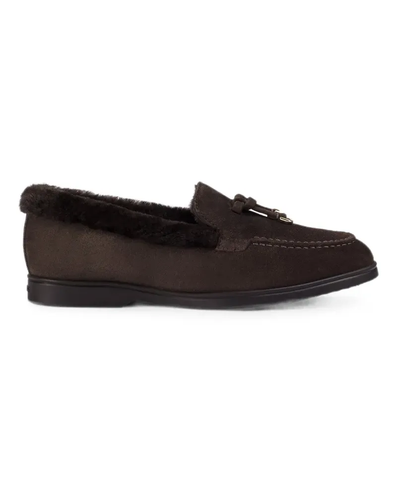 Doucal´s tassel-detail shearling-trim loafers - Braun Braun