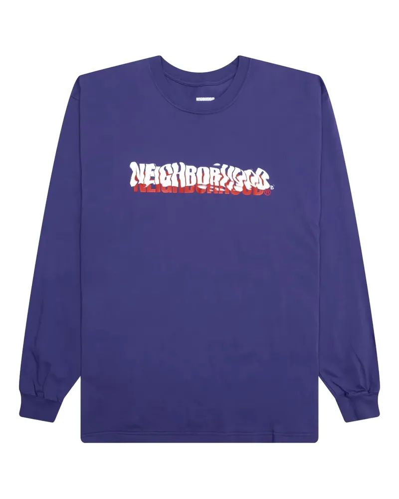 Neighborhood Sweatshirt mit verzerrtem Logo - Blau Blau