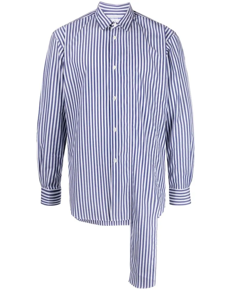 Comme des Garçons Gestreiftes Hemd im Layering-Look - Blau Blau