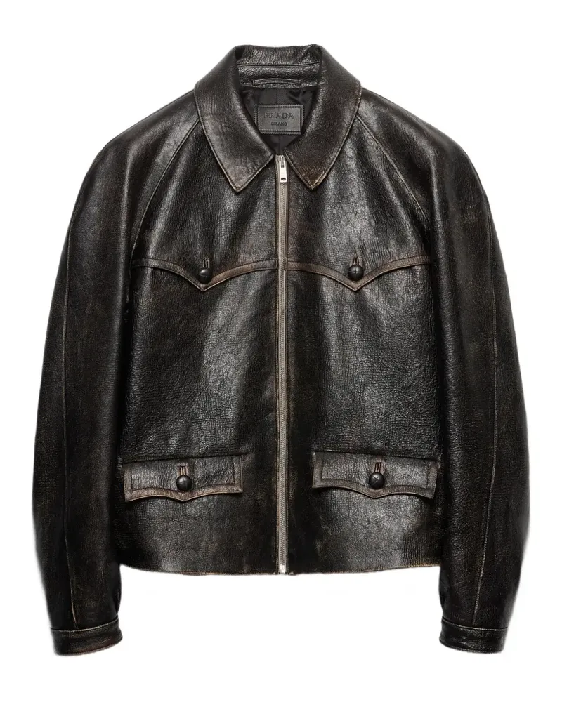 Prada nappa-leather jacket - Braun Braun