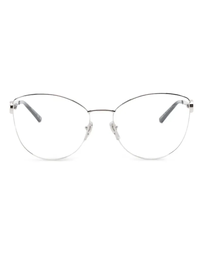 Gucci Cat-Eye-Brille mit Logo - Silber Silber
