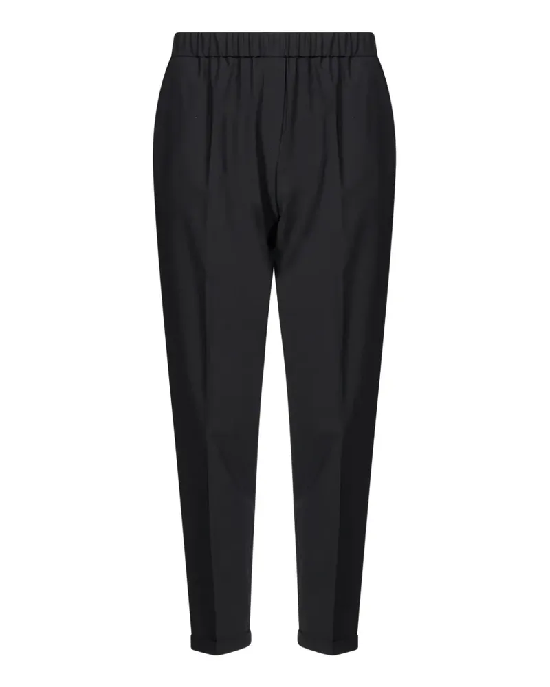 Antonelli Firenze Rosalba Cigarette elasticated-waistband cropped trousers - Schwarz Schwarz