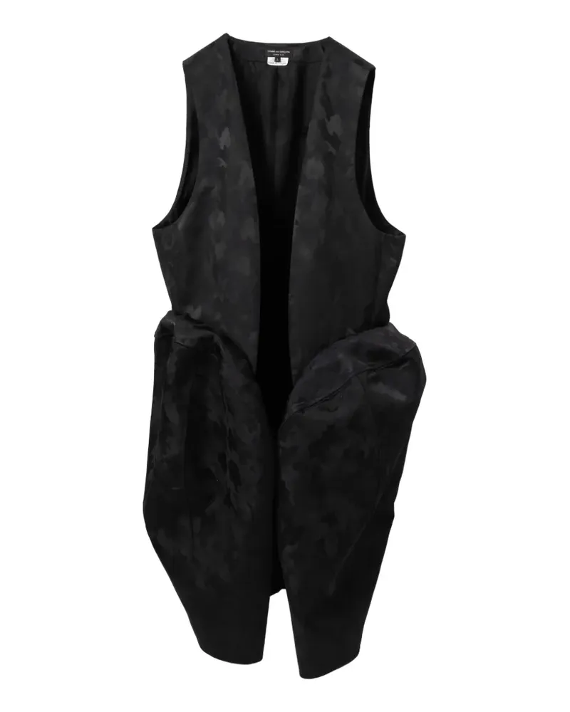 Comme des Garçons Ärmelloser Mantel aus Jacquard - Schwarz Schwarz