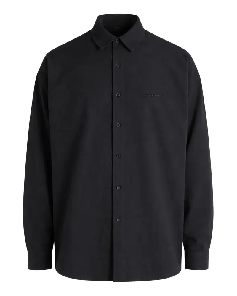 Fear of God logo-embroidered long-sleeve shirt - Schwarz Schwarz