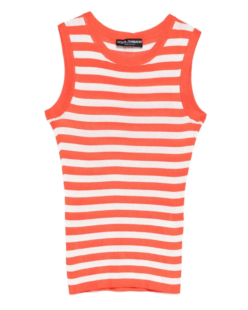 Dolce & Gabbana Gestreiftes Oberteil - Orange Orange