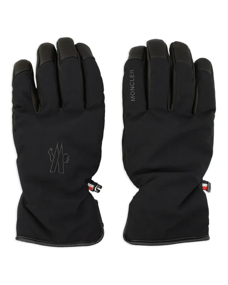 Moncler Handschuhe mit Logo - Schwarz Schwarz
