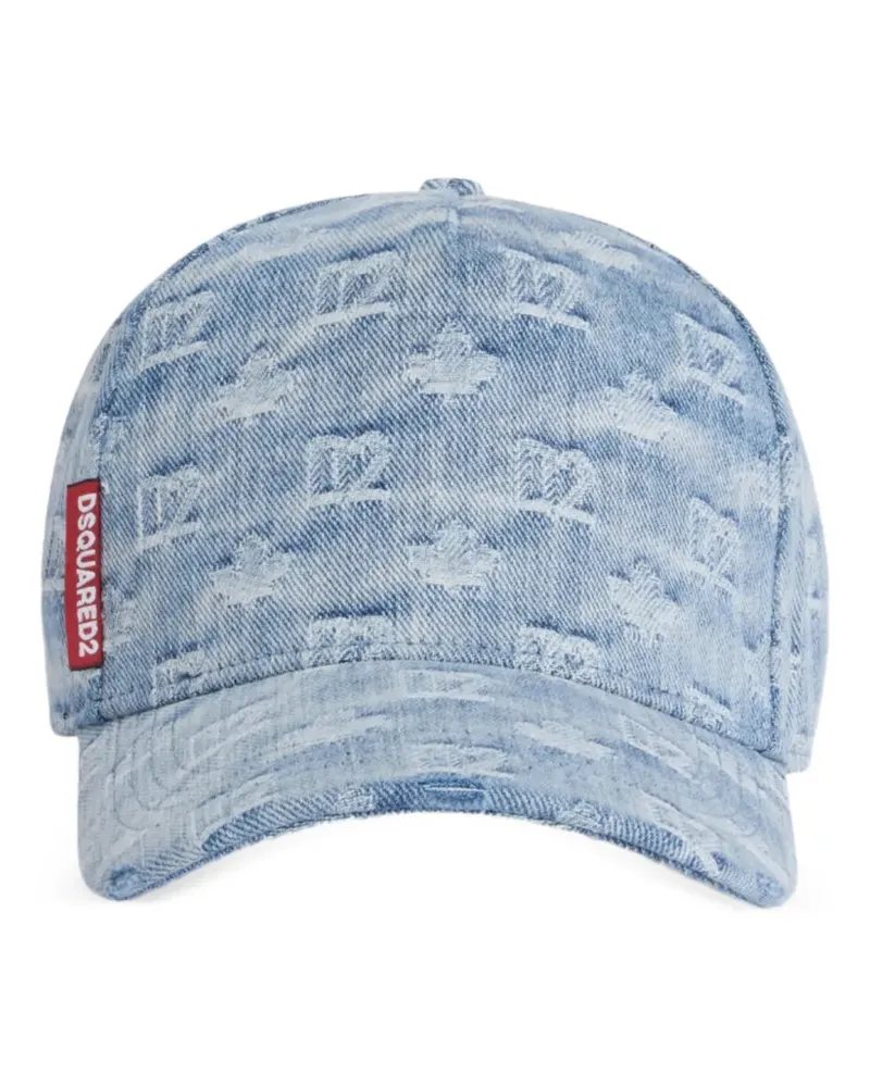 Dsquared2 Baseballkappe mit Monogramm-Print - Blau Blau