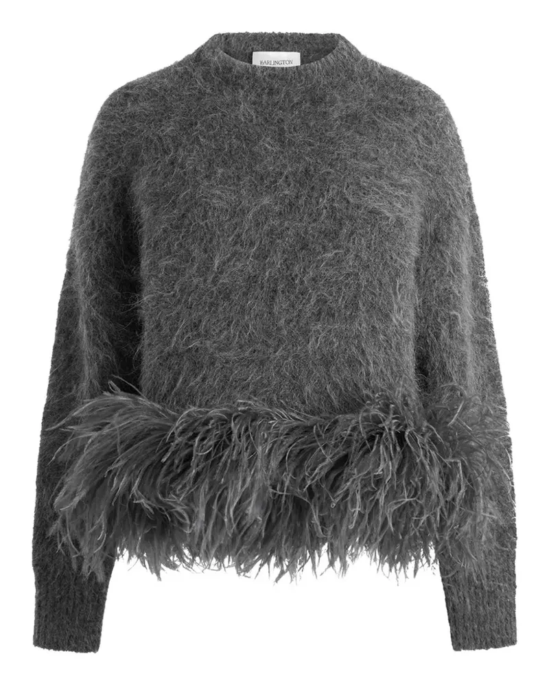 16ARLINGTON Dovico Pullover mit Federbesatz - Grau Grau