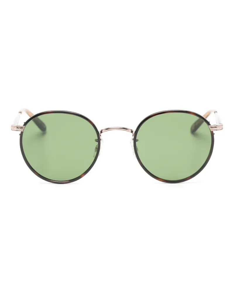 Garrett Leight Runde Wilson Sonnenbrille - Braun Braun