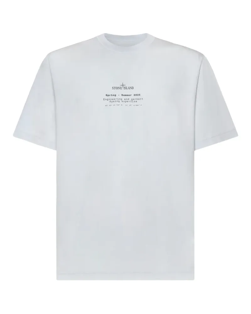 Stone Island logo-print T-shirt - Blau Blau