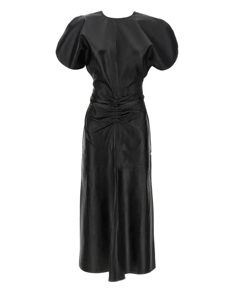 Victoria Beckham Midikleid mit geraffter Taille - Schwarz Schwarz