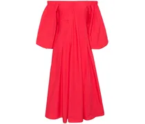 Greta Midikleid aus Bio-Baumwolle - Rot