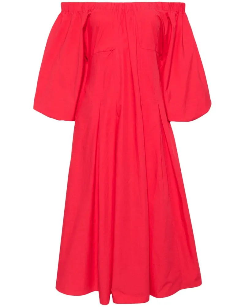 REJINA PYO Greta Midikleid aus Bio-Baumwolle - Rot Rot