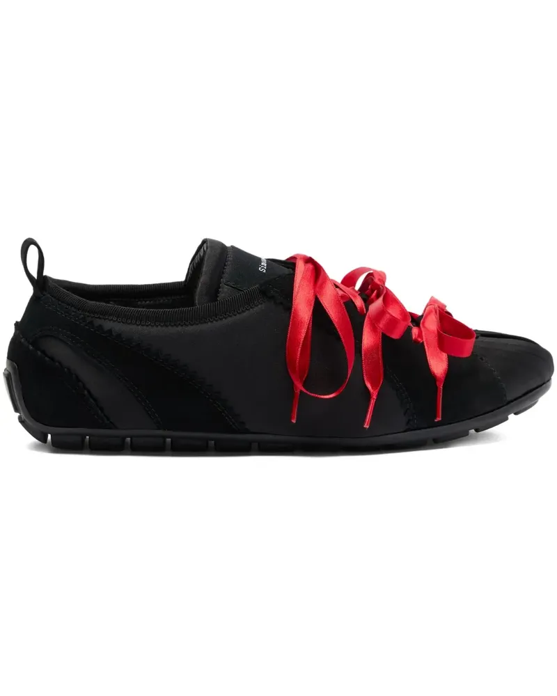 Simone Rocha Ballerina Grip Sneakers mit Satinband - Schwarz Schwarz