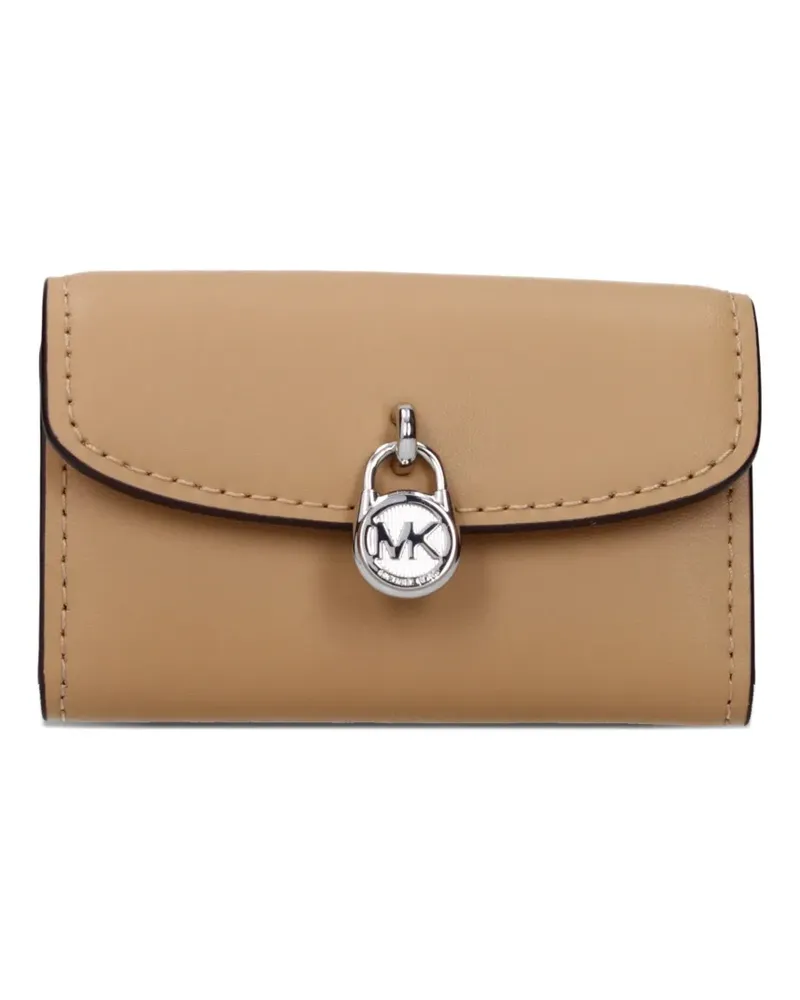 Michael Kors padlock-detail leather wallet - Nude Nude