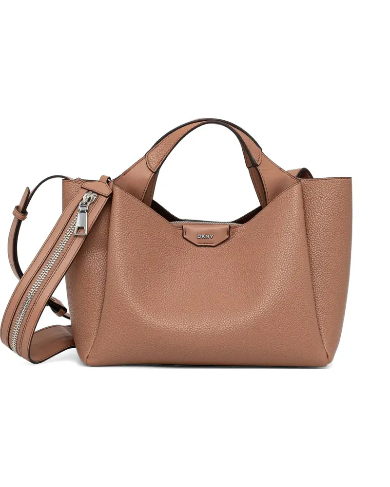 DKNY logo-plaque tote bag - Braun Braun