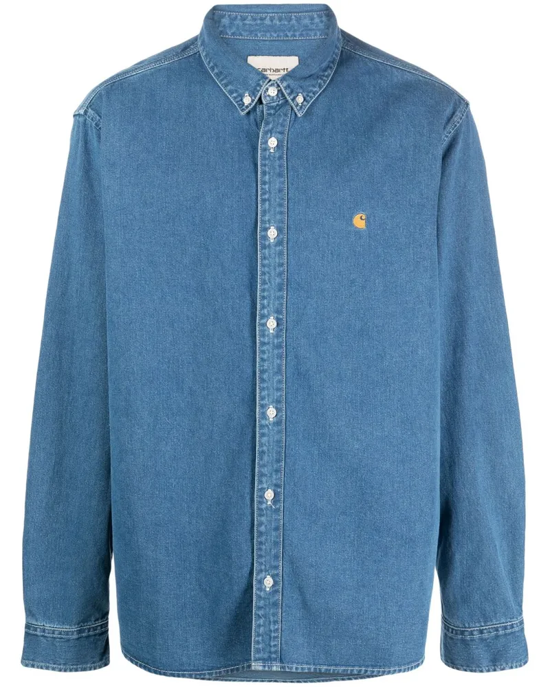 Carhartt WIP Jeanshemd mit Logo-Stickerei - Blau Blau