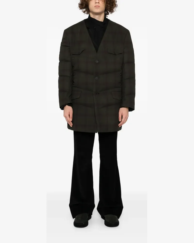 Yohji Yamamoto Sakko mit Madras-Karo - Grün Grün