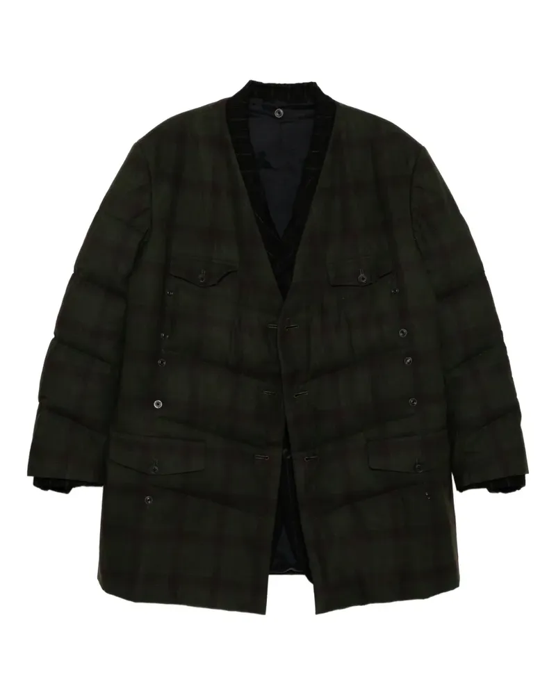 Yohji Yamamoto Sakko mit Madras-Karo - Grün Grün