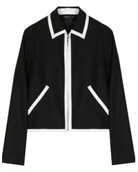 Paul Smith Leinenjacke mit Kontrastdetail Schwarz