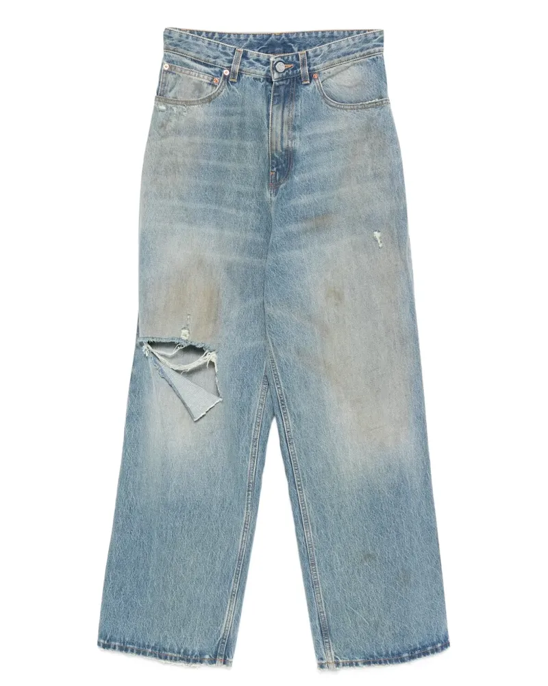 VETEMENTS Baggy-Jeans im Distressed-Look - Blau Blau